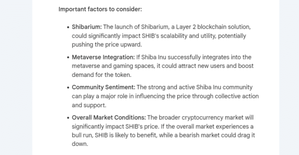 Here are Google Bard and ChatGPT Price Predictions for Shiba Inu in 2024 Here are Google Bard and ChatGPT Price Predictions for Shiba Inu in 2024