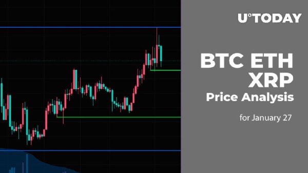 BTC, ETH and XRP Price Analysis for January 27 BTC, ETH and XRP Price Analysis for January 27
