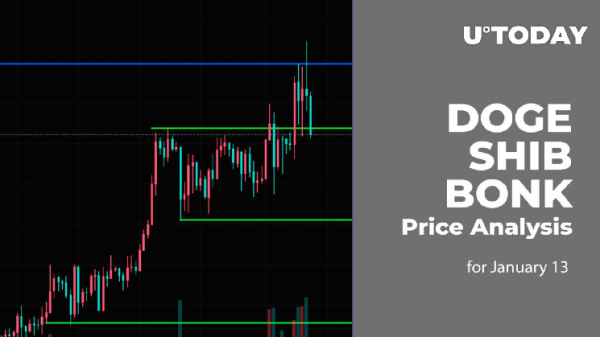 DOGE, SHIB and BONK Price Analysis for January 13 DOGE, SHIB and BONK Price Analysis for January 13