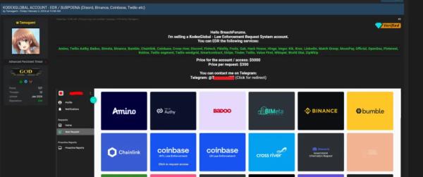 Hacker Claims to Have Accessed Law Enforcement System Used by Binance and Coinbase Hacker Claims to Have Accessed Law Enforcement System Used by Binance and Coinbase