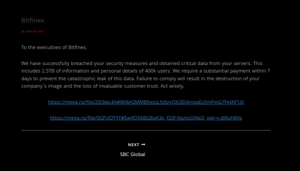 Tether CEO responds to alleged Bitfinex database attack from ‘F Society’ Tether CEO responds to alleged Bitfinex database attack from ‘F Society’